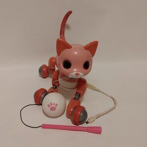 RARE Spin Master Zoomer Kitty PINK Cat Interactive Robot Cat Charger Cat Toy